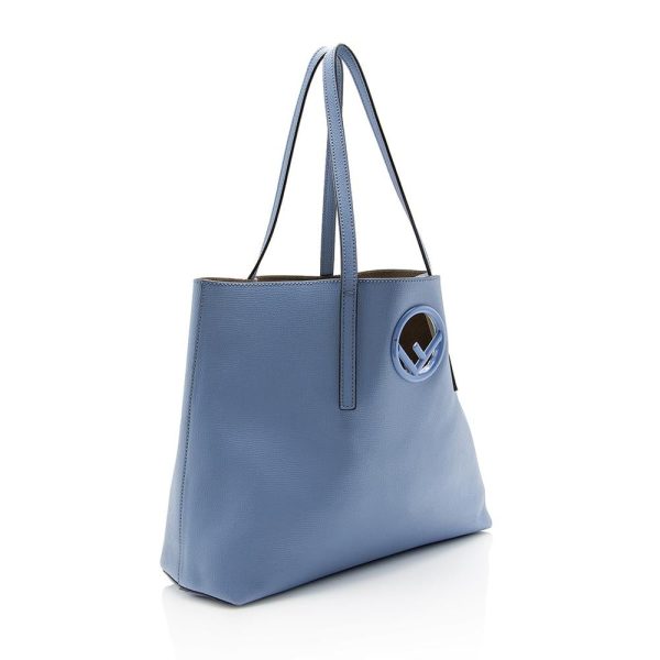 Fendi Leather Logo Shopper Tote (SHF-14080) For Discount