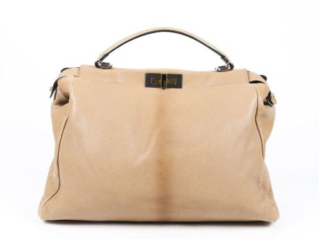 Fendi Large Peekaboo Nappa Water Snake Satchel Bag on Sale