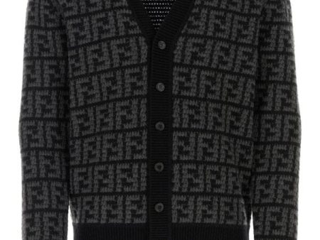 Fendi Man Embroidered Cashmere Cardigan Supply