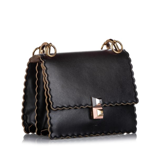 Fendi Kan I Leather Shoulder Bag (SHG-24389) For Sale