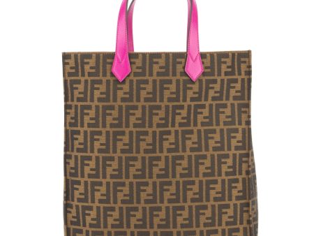 Fendi Tabacco Fucsia Zucca Shopping Tote (New with Tags) For Cheap