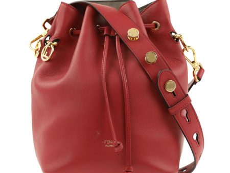 Fendi Grande Mon Tresor Red Leather Shoulder Bag Online Sale