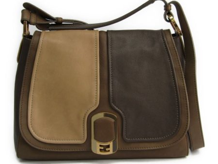 Fendi BiColor Leather New Silvana Shoulder Bag Online Hot Sale