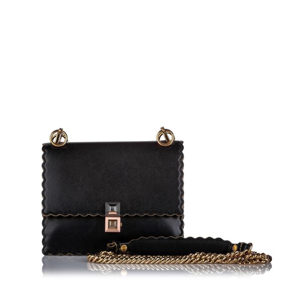 Fendi Kan I Leather Shoulder Bag (SHG-24389) For Sale