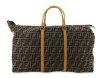 Fendi Duffle Zucca Brown Canvas Weekend Travel Bag Online now