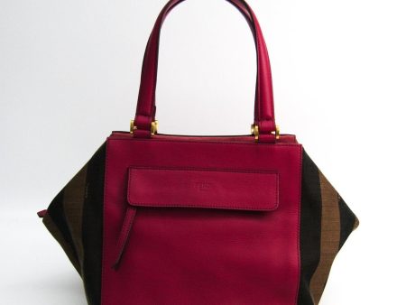 Fendi Fuchsia Pequin Top Handle Satchel Bag (SHA-11027) For Cheap