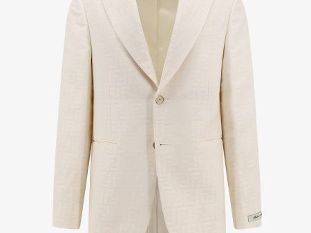 Fendi Man Fendi Man White Blazers E Vests Cheap