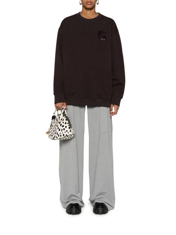 Fendi Women Sweatshirt Ff Embroidery Hot on Sale