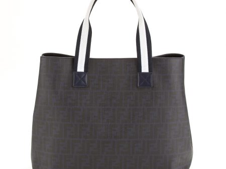 Fendi Navy Zucca Shoulder Tote (Indistinguishable) Cheap