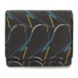 Fendi Dark Grey Coated Canvas Birds Compact Wallet (SHA-16419) on Sale