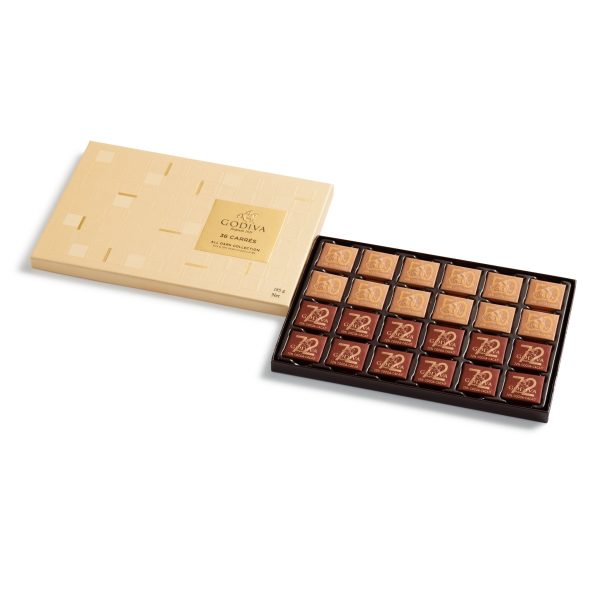 Carrés All Dark Chocolate Collection Gift Box, 36 Pieces | 185g Online now