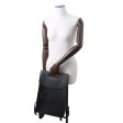 FENDI Logo Backpack Black 7VZ060 Leather Hot on Sale