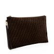 Fendi Zucchino Suede Large Flat Pouch (SHF-79WgbJ) Discount