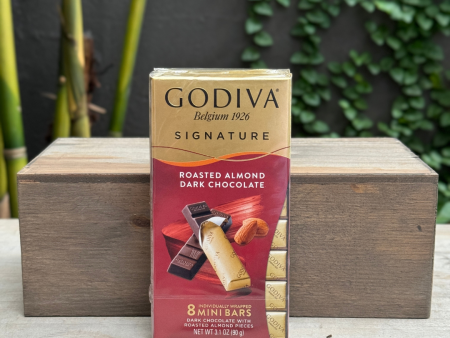 Godiva Signature Roasted Almond Dark Chocolate Mini Bars, 3.1 oz Online Hot Sale