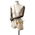 FENDI Montresor 2WAY Shoulder Bag Beige White 8BS010 Raffia Leather Size Mini Discount