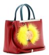 Fendi 2Jours Petite Embellished Leather Tote For Cheap