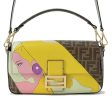 FENDI Antonio Lopez Zucca Bucket 2WAY Bag Brown Multicolor 8BR600 PVC Coated Canvas Leather Size Medium Online