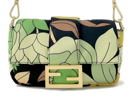 FENDI Bucket 2WAY Shoulder Bag Green Multicolor 8BR782 Nylon Discount