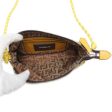 FENDI Fragment Collaboration Baguette Slim Clutch Yellow Brown White 8BS073 Canvas Online