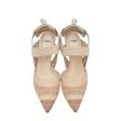 Fendi Beige Mesh Colibri Slingback Pump 37.5 Online Hot Sale