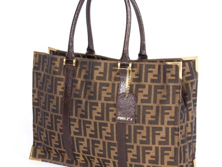 Fendi Classico No. 4 Canvas Zucca Tote Bag on Sale