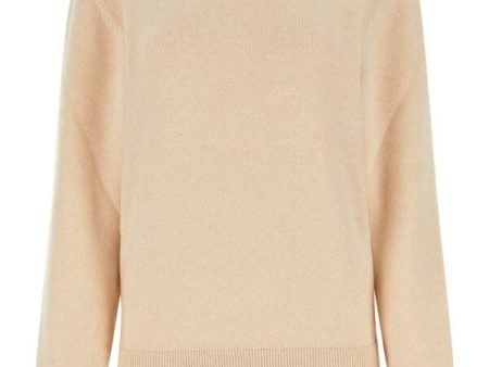 Fendi Woman Sand Stretch Wool Blend Sweater Hot on Sale