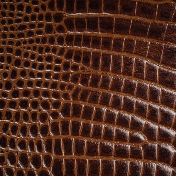 Glam Fabric Crossover Chocolate - Leather Upholstery Fabric on Sale