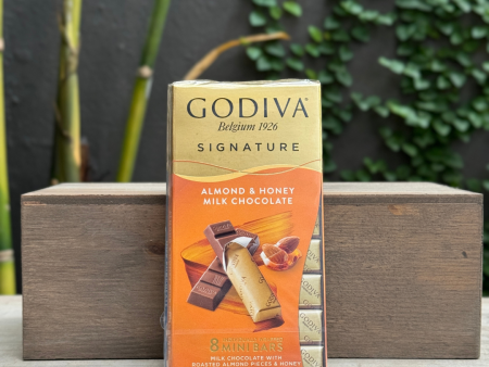 Godiva Signature Almond & Honey Milk Chocolate Mini Bars, 3.1 oz Supply