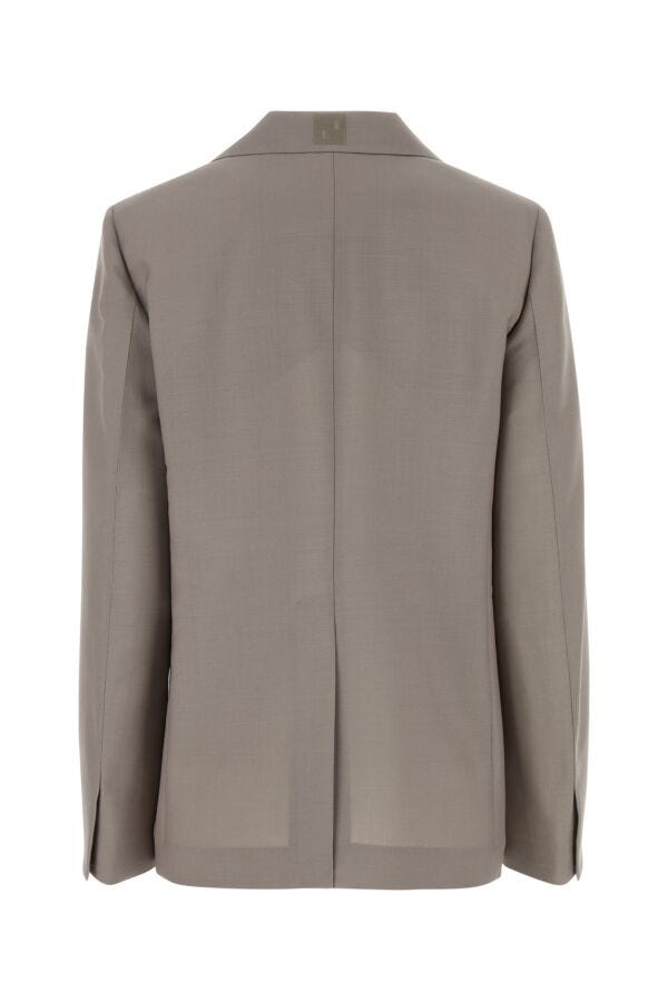 Fendi Woman Dove Grey Mohair Blend Blazer Sale