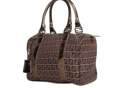 Fendi Zucca Spalmati Boston Bag Fashion