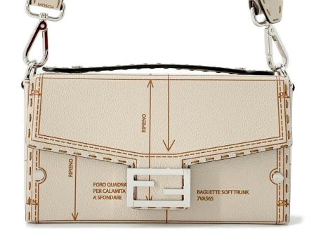 FENDI Baguette Soft Trunk FENDI Factory Pattern Beige 7VA565 Leather Fashion