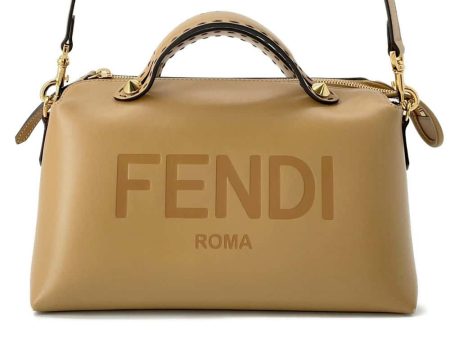 FENDI BY THE WAY FENDI logo 2WAY Handbag Brown 8BL146 Leather Size Medium Online now