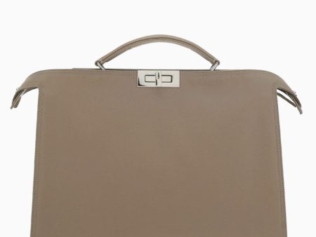 Fendi Beige Peekaboo Iseeu Medium Bag In Nylon Men For Discount