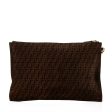 Fendi Zucchino Suede Large Flat Pouch (SHF-79WgbJ) Discount