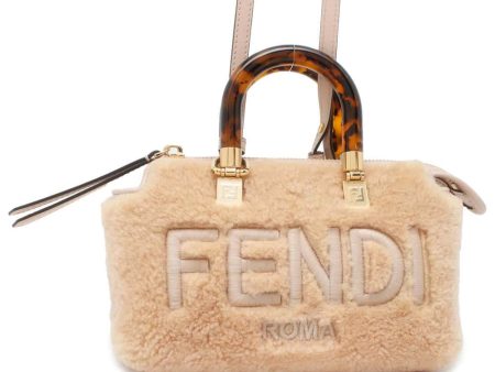 FENDI By the Way 2way Bag Jasmin Flower 8BS067 Fur Leather on Sale