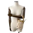 FENDI Montresor 2WAY Shoulder Bag Beige White 8BS010 Raffia Leather Size Mini Discount