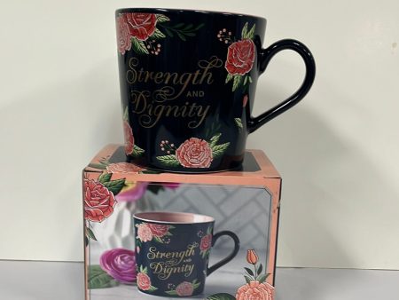 STRENGTH & DIGNITY PINK NAVY MUG For Discount